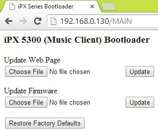 192.168.0.130 connected Setting Music Server Data port must be same with Communication Port at the ipx5300 Music Client Application setting.