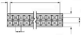MT Receptacle Assemblies, Double-Row x [2.4 x 2.4] Centerline (Continued) Housings Pre-loaded with High Pressure Contacts Contact I.D. No. 4 4 4 4 4 4 4 4 4 4.12 [3.18].600 [1.