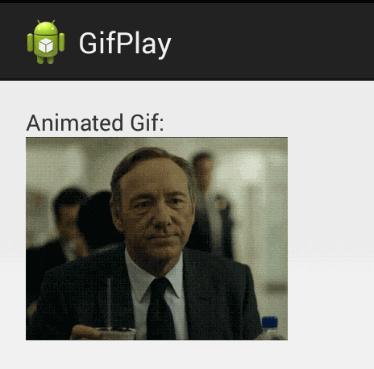 Load GIF with Glide protected void oncreate(bundle savedinstancestate) { // Find the ImageView to display the GIF ImageView ivgif = (ImageView) findviewbyid(r.id.ivgif); // Display the GIF (from raw resource) into the ImageView Glide.