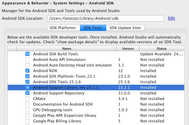 SUPPORT LIBRARY PACKAGE (1/2) Provides static libraries that can be added to an Android app in order to use APIs that are either not available on older