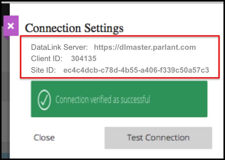 3. If the test is successful, you will see Connection verified as successful. Click Save. 4. If unsuccessful, you will receive one of the following errors: a.
