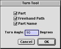 Lesson 5 - Turn Tool Click on the Turn Parts tool. Notice that the cursor now looks like this to indicate a counter-clockwise direction of rotation.
