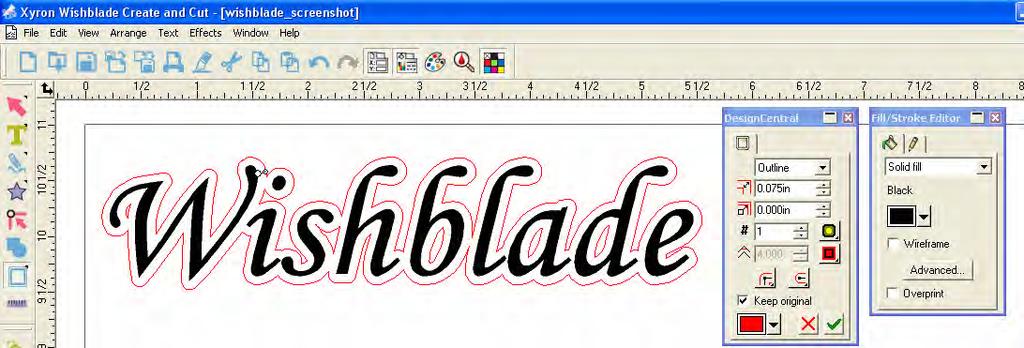 Central toolbar. In this example, red is chosen in contrast to the black text. 4.