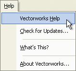 1.1 Vectorworks Parts Menu Bar These are the menus for the Standard Workspace.