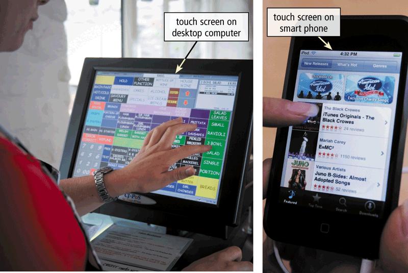 Touch Screens and Touch-Sensitive Pads A