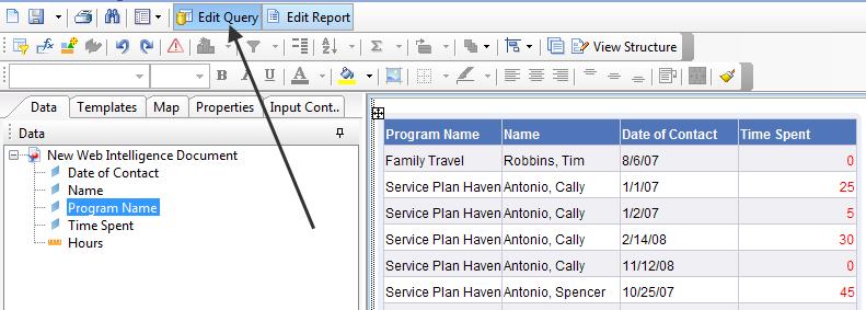 Edit Query & Requery If it s determined that additional fields or report filters are needed in the