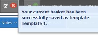 One of the options listed on the screen will be save as template, click to open the template creation facility. 3.