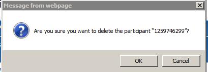 Deleting or removing a participant The end user can delete a participant in ibanking via the Participant page.