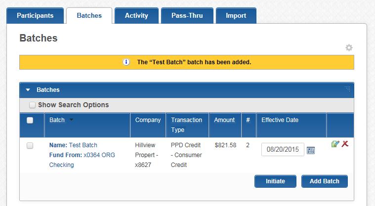 Tax Payments Business users can utilize ibanking to send out tax payments via ACH when creating a native ACH batch.