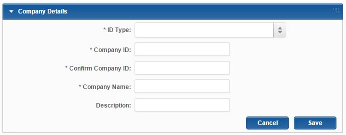 Enter the company s information and once complete, click Save.