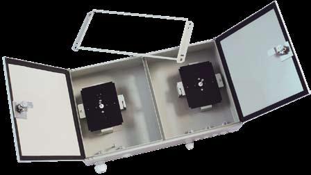 110 Termination Boxes www.leoni-ftth.com TBP P8 Splice/Patch Management P8 Box-patch system with two lockable swivel covers. Different lock combinations provide option of separate user authorisations.