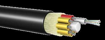 of fibers Cable Ø Min. duct Ø 48 72 5.8 mm 8 mm 96 6.8 mm 10 mm Description Outer Ø Weight Min.