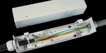 of 5 mm. The construction of the box enables uncut processing of cables. Suitable for wall mounting and for installation in cable channels.