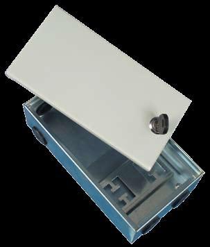 5 (l x w x h) casing zinc-coated steel sheet with power-coated steel cover RAL 7035 protection temperature range 40 C to +100 C capacity max. 2 MCS single tubes in and out max.