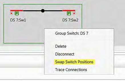 You can use the Toggle Terminal tool at the right of the Toggle Switch Open/Close tool to change the location of the open points.