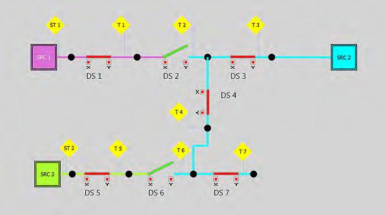 Trace Connections If circuit valacation shows a fragmented error, use the Trace Connections command to display source colors, and identify where the disconnect is located. See Figure 54.