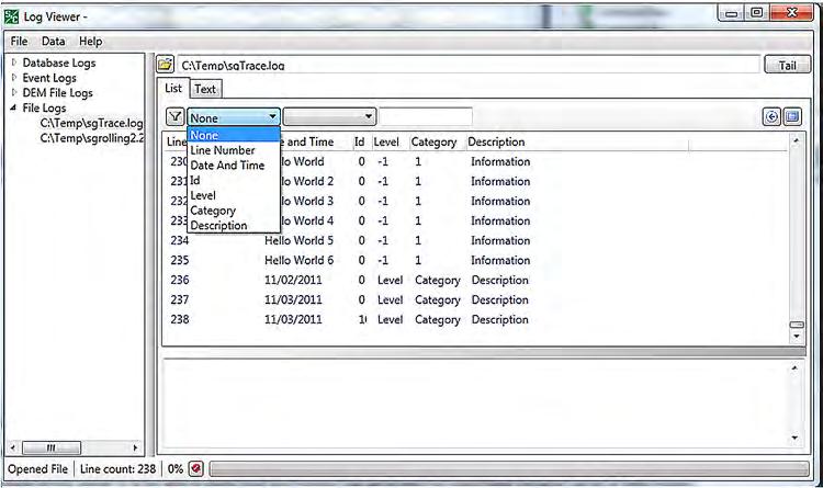 Log Viewer Logging Files For Log Viewer to open a log file, it must be saved in the.evt format.