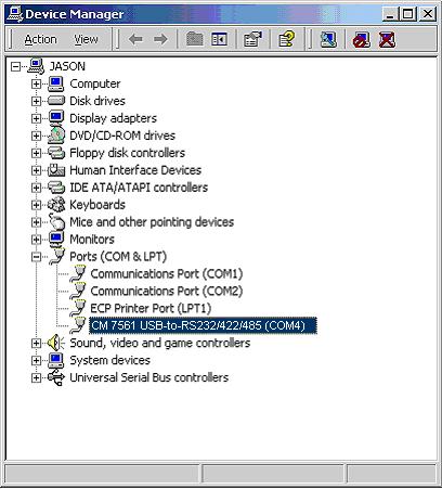 CM 7000 Series CyberResearch Data Acquisition 3.2.5 Verifying the Installation: This section will show you on how to verify whether the CM 7561 was properly installed.