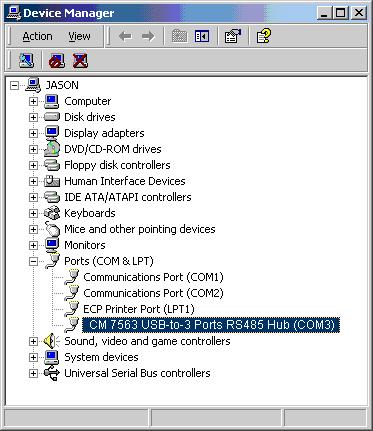CyberResearch Data Acquisition CM 7000 Series 3.3.4 Verifying the Installation: This section will show you on how to verify whether the CM 7563 was properly installed.