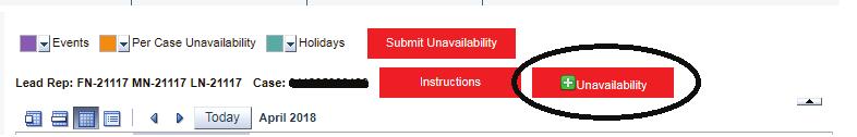 The system will then display on the calendar all times marked off by the user. Step 1: Click on the date in which you would like to add unavailability.