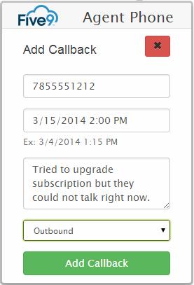Making and Handling an Active Call Overview Adding a Personal Scheduled Callback When you click the add callback icon on the Active Call screen, the Add Callback screen is displayed.