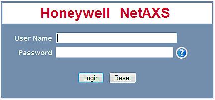 Connecting to the Web Server 4. Press the Enter key to display the Honeywell NetAXS login screen.