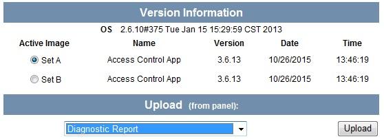 2.2.3.2 Generating Diagnostic Report Troubleshooting information can be retrieved from the panel using this function.