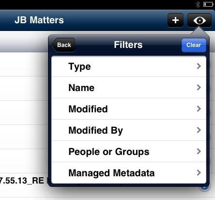 Applying Filters To apply a metadata filter to your content: 1.