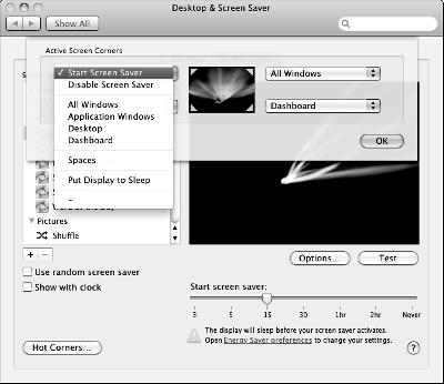 To create a screen saver with photos from your iphoto library, choose Library in the Screen Savers list.