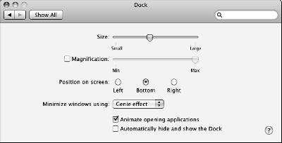 Move and Hide the Dock Move and Hide the Dock 1. Open System Preferences and then click the Dock icon. 2.
