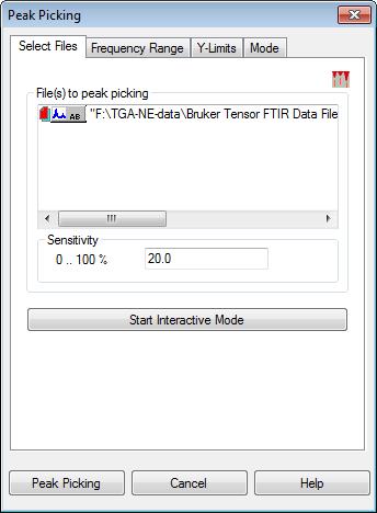 Peak Labelling Make sure the correct data block is selected in the OPUS browser. Select Peak Picking or from the Evaluate pull-down.