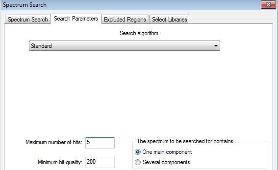 Note on the Select Libraries tab that the program will search by default all libraries