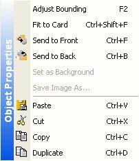 Working Area 13 To display the Shortcut menu when you have no objects selected. 1. Move the mouse pointer to a place not on an object. 2.