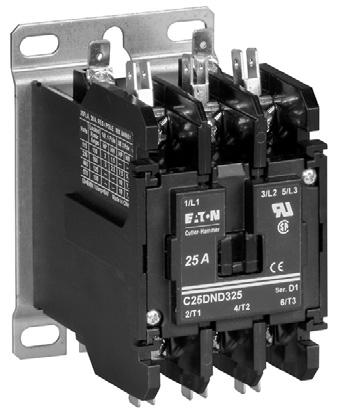 May 007 1 0, -, - and -Pole C mm DP Contactor Product Description Cutler-Hammer Type C Definite Purpose 1 through 0, from Eaton s electrical business incorporate most competitive contactor mounting