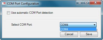 Configure COM port 11 Configure COM port By default, mailcredit scans the COM ports for a connected franking machine. In case this does not work, you have to set the corresponding COM port manually.