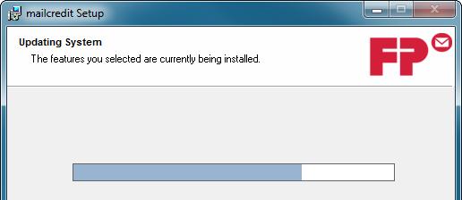 Installation in Windows 7 7 mailcredit is now being installed.