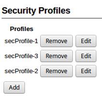 Security Profiles The Security Profiles page enables the MRB to be configured for secure protocol communication, such as Transport Layer Security (TLS), over transports such as SIP.