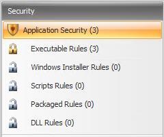 When selected, the Application Security tab controls are enabled and the agent processes rules in the current configuration set, converting them into AppLocker rules on the agent host.