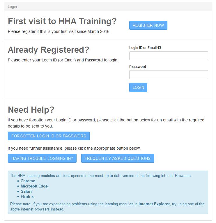 How to Invite your Staff/Students to use the HHA LMS While self-registration should be straightforward for learners at your organisation, you may want to provide them with some instructions to guide