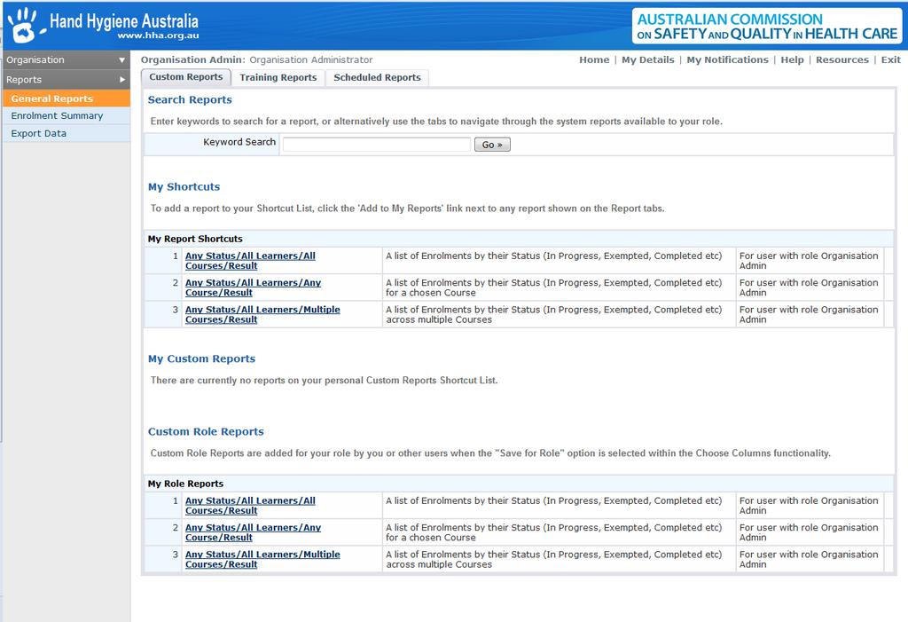 How to Run a Report This document explains how to run the reports that are available to users with Region Administrator access.