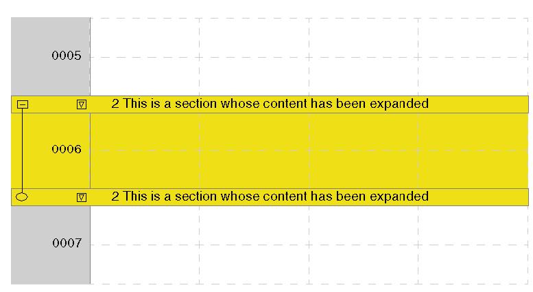 Creating a Program Expanding and Reducing the Content of a Section Introduction You can expand or reduce the content of a section in a diagram.