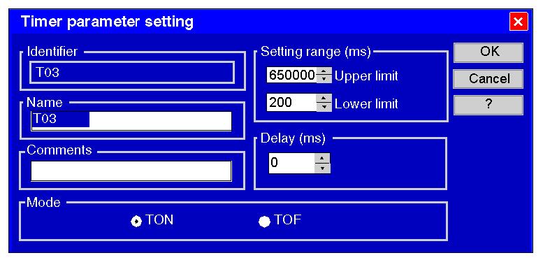 whose parameters are to be set. The Clock parameter setting dialog box opens. 2 Enter the information and click OK.
