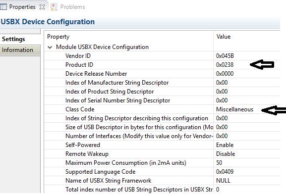 Figure 8 USBX device configuration properties 9.