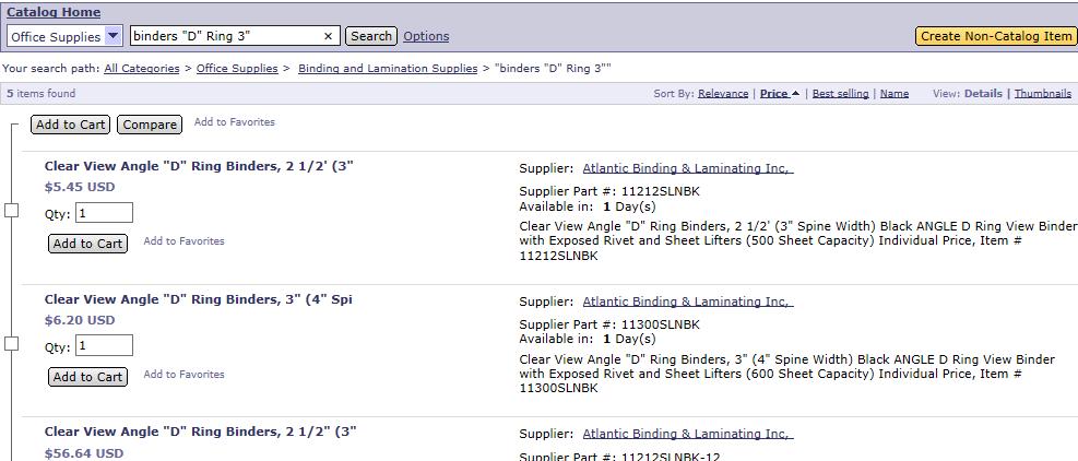 4 Search for Items Use a combination of category, part number, and description for effective searches. 1.