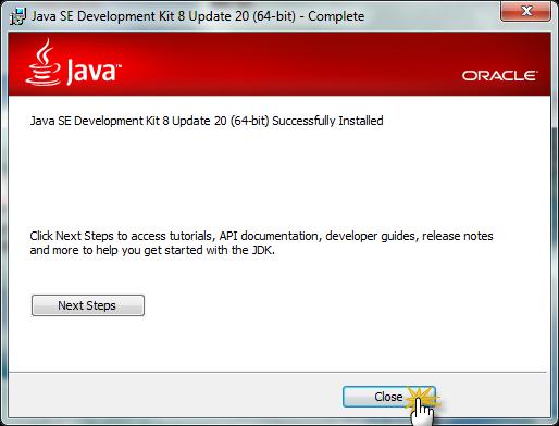 Installing Java Installing java is a straightforward process. You just have to run the installation wizard and follow it (next >> next >> next... etc.).