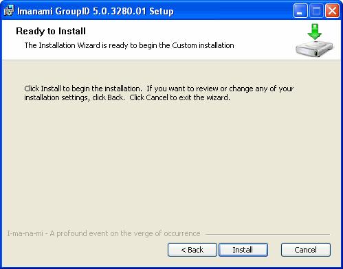 Installation Guide Figure - The Ready to Install the Program page 9. When the installation completes, the Install Wizard Completed page will appear.