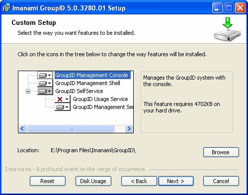 Installing and Removing GroupID Figure - The Choose Setup Type page 3.