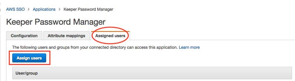 Click on the the Assigned users tab and then the Assign users button to select users or