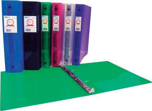 TRANSLUCENT Collection 68 Campus File, 6 Pocket, Front Storage, Elastic Closure, Letter Size, 12 x 9 5/8, Assorted Colours