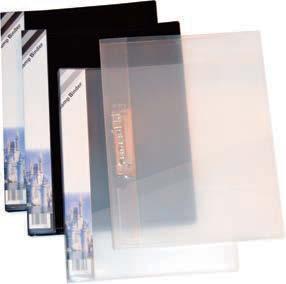 7-11888-61220-1 12/48 Translucent Thick Poly Binders with Inside Back Pocket and Spine Pocket.